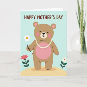 Pearl Bear Mothers Day Card