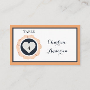 Pearl Black Watusi Tacao Wedding Table Place Card