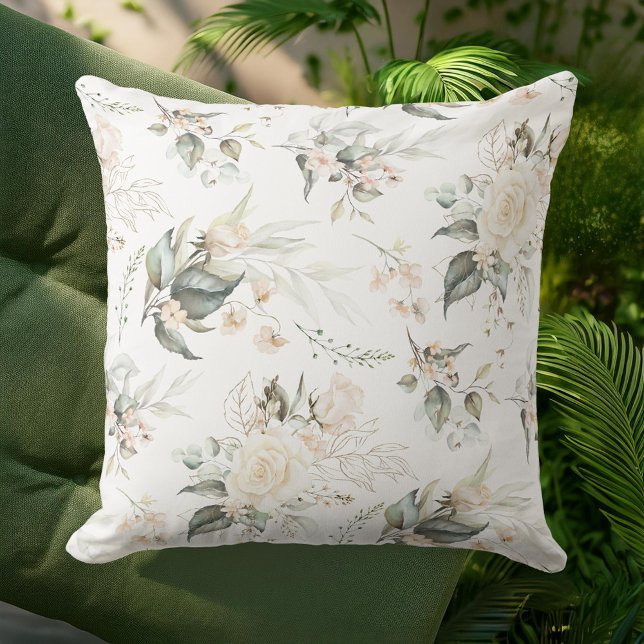 Pearl Blush Floral Elegance Pattern ID989 Cushion (Creator Uploaded)