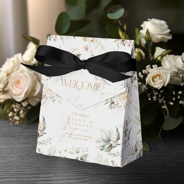 Pearl Blush Floral Pattern ID989 Favour Box (Creator Uploaded)