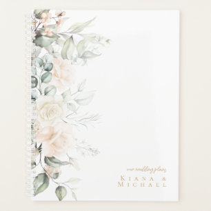 Pearl Blush Floral Wedding ID989 Planner