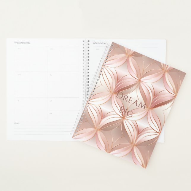 Pearl Blush Pink Rose Gold  Planner (Display)