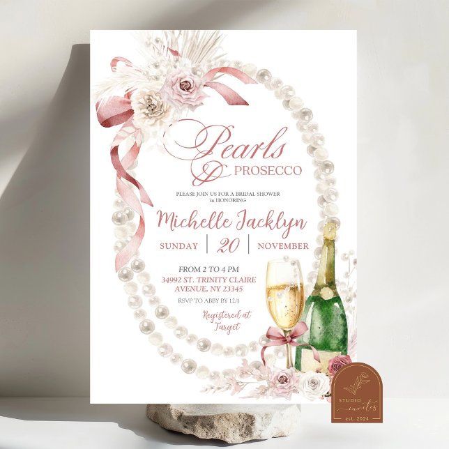 Pearl Boho Bridal Shower Invitation (Creator Uploaded)