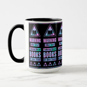 Pearl Book Lovers Warning Sign Mug