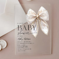Pearl Bow Girl Baby Shower