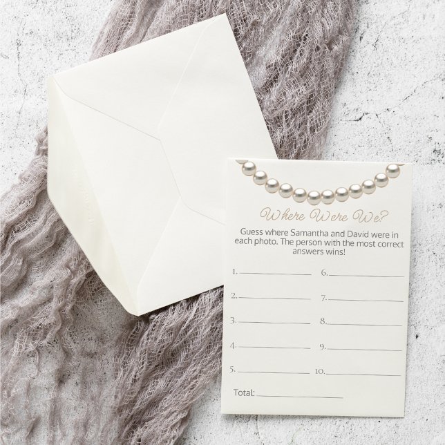 Pearl Bridal Shower Where Were We Game (Creator Uploaded)