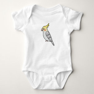 Pearl Cartoon Cockatiel Parrot Bird Baby Bodysuit