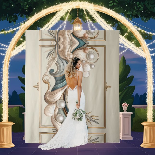 Pearl Coast Elegance Minimalist Backdrop Tapestry (Creator Uploaded)