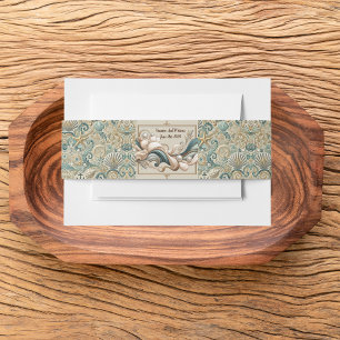 Pearl Coast Elegance: Nautical Invitation Belly Ba Band