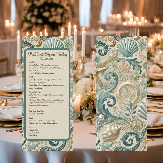 Pearl Coast Elegance Reception Menu (Creator Uploaded)