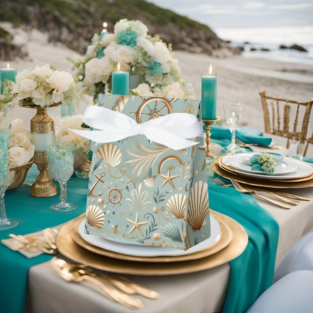 Pearl Coast Elegance Seafoam Nautical Favour Box (Creator Uploaded)