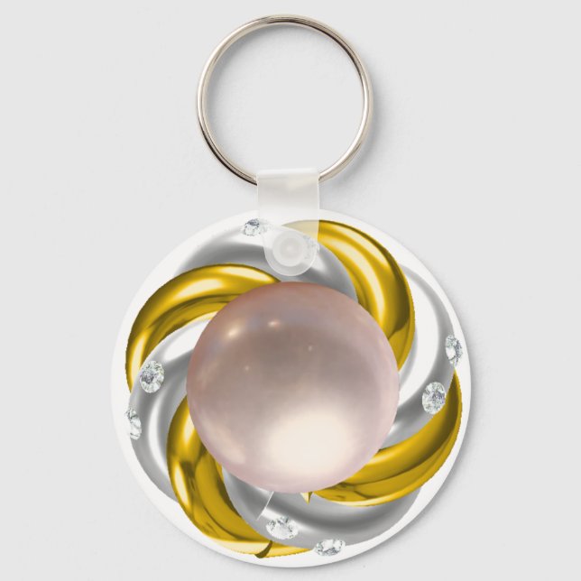 PEARL & DIAMONDS KEY RING (Front)