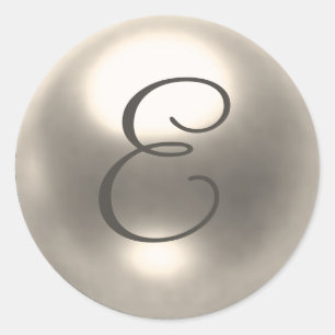 Pearl E monogram wedding seal