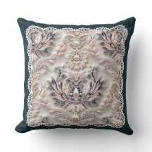 Pearl Elegance: Crystal Embroidered Pattern Throw