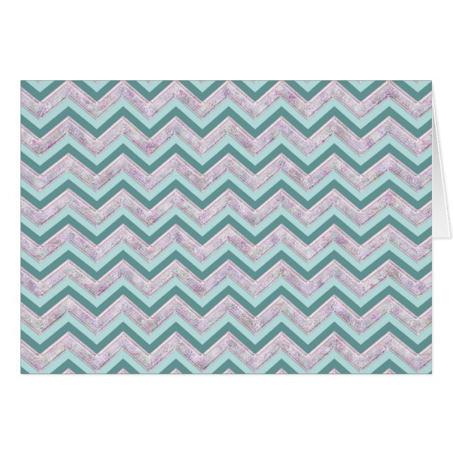 Pearl Floral Teal ZigZag Pattern (Front Horizontal)