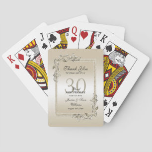 Pearl Gem & Glitter 30th Wedding Anniversary    Playing Cards