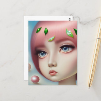 Pearl Girl with Blue Eyes Postcard