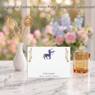 Pearl & Gold Jewels with Sagittarius Zodiac Sign Card