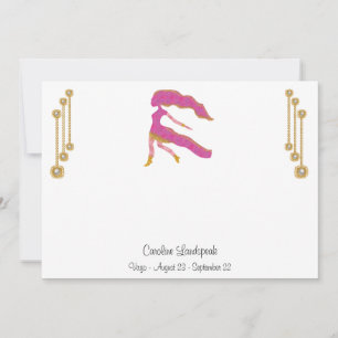 Pearl & Gold Jewels with Virgo Zodiac Sign Card