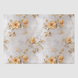 Pearl Gold Roses Wedding Tissue Paper