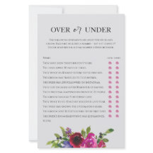 Pearl Grey Floral Watercolor Game Over or Under 