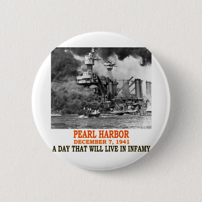 PEARL HARBOR 6 CM ROUND BADGE (Front)