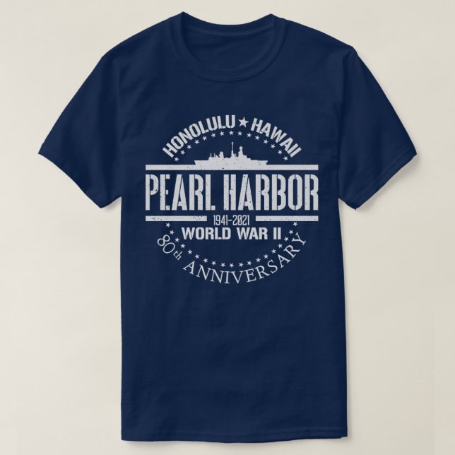 Pearl Harbor 80th Anniversary 1941 World War 2 Vet T-Shirt (Design Front)
