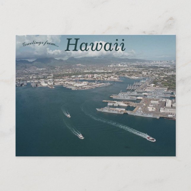 Pearl Harbour Hawaii Postcard (Front)