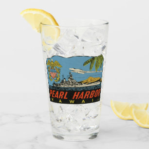 Pearl Harbour, Hawaii Vintage Travel Pint Glass