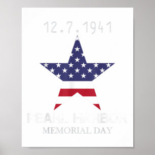 Pearl Harbour Memorial Day Vintage Poster