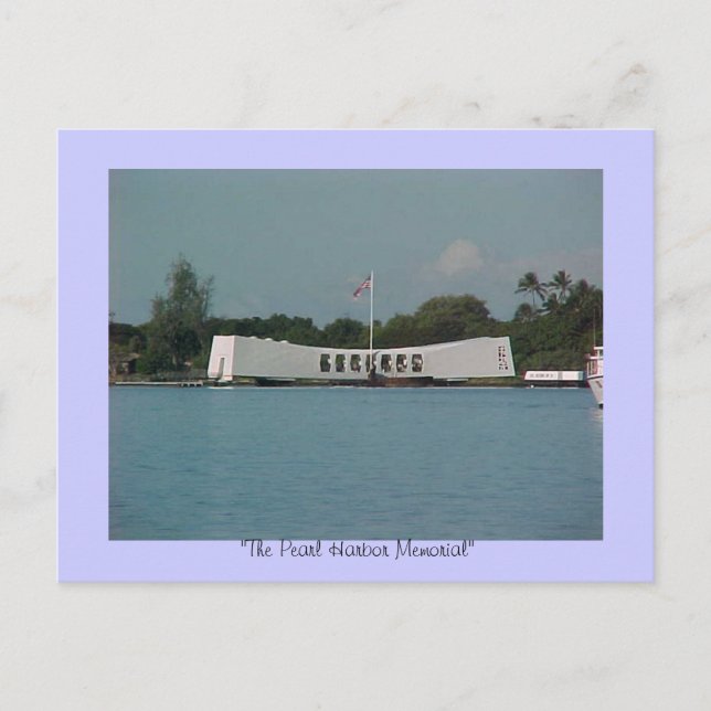 "PEARL HARBOUR" MEMORIAL, "The Pearl Harbour Mem.. Postcard (Front)