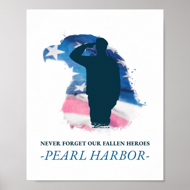 Pearl Harbour Never Forget Our Fallen Heroes  Poster (Front)