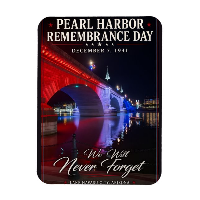Pearl Harbour Remembrance Day Magnet (Vertical)