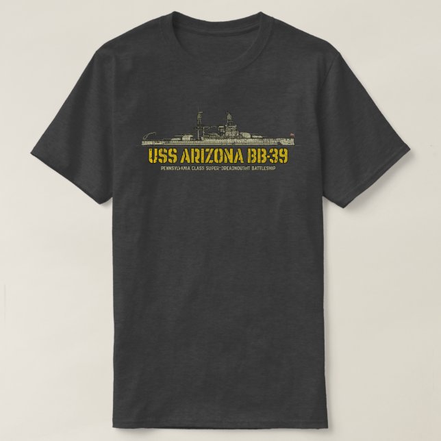 Pearl Harbour USS Arizona BB39 1916 T-Shirt (Design Front)