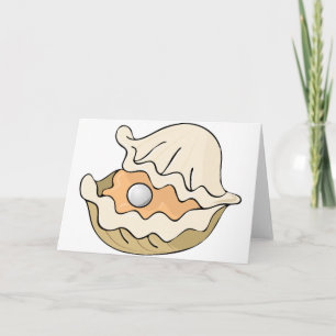 Pearl In An Oyster Greeting Cards