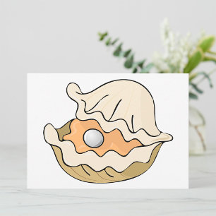 Pearl In An Oyster Invitations
