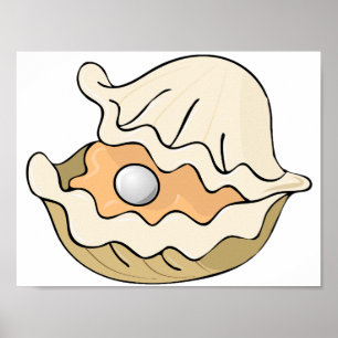Pearl In An Oyster Poster
