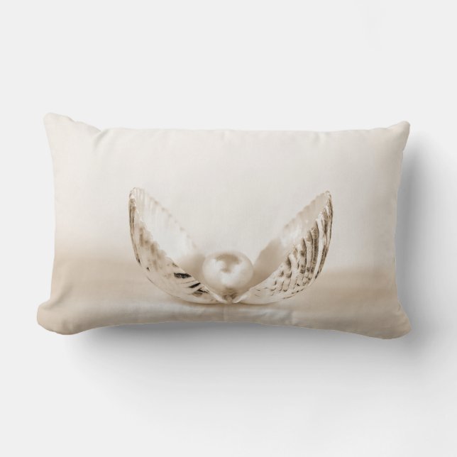 pearl in seashell lumbar cushion (Front)