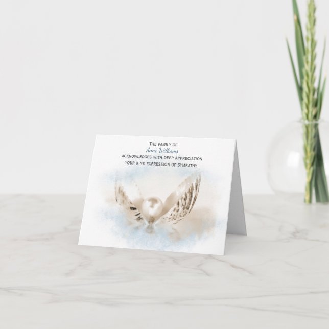 Pearl In Seashell Sympathy Thank You from Family (Front)