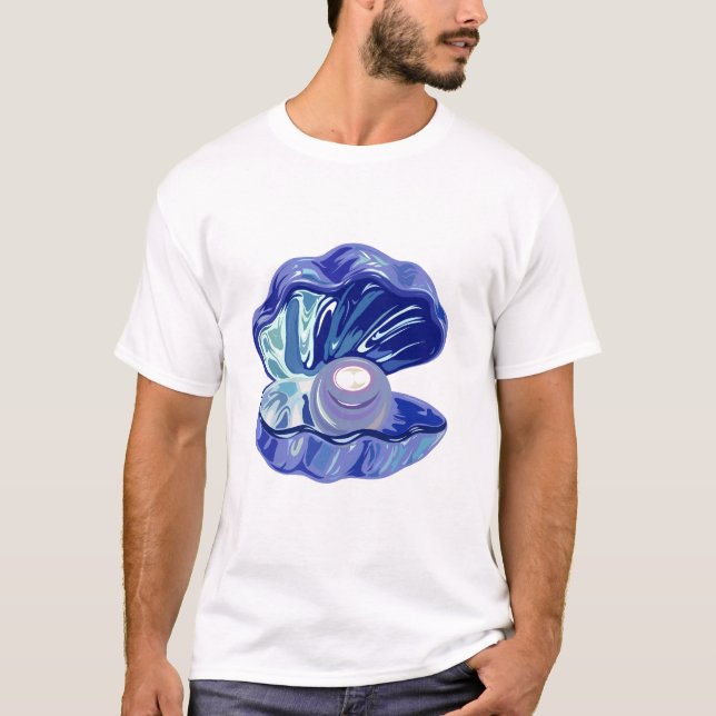 Pearl inside an ocean seashell T-Shirt (Front)