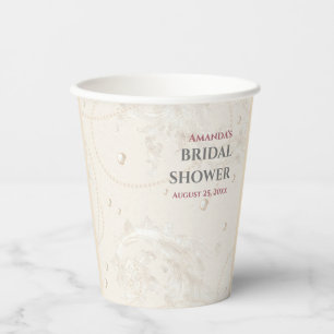 Pearl Jewels Bridal Shower  Paper Cups