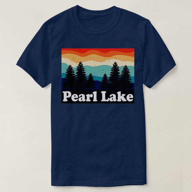 Pearl Lake Colorado Retro T-Shirt (Design Front)