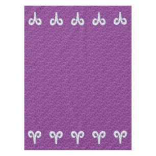 Pearl Like Aries Zodiac Sign Pink Camouflage Tablecloth