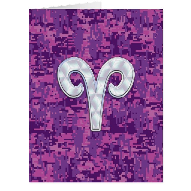 Pearl Like Aries Zodiac Symbol Digital Camouflage (Front)