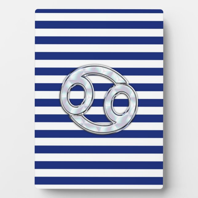 Pearl Like Cancer Zodiac Sign on Digital Camo Plaque (Front)