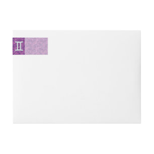 Pearl Like Gemini Zodiac Sign on Digital Camo Wrap Around Label