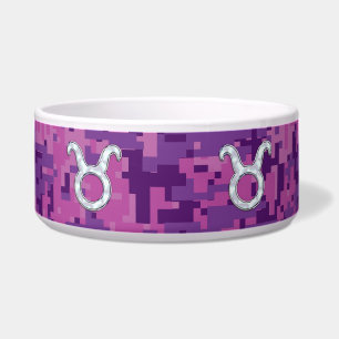 Pearl Like Taurus Zodiac Symbol on Digital Camo