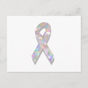 pearl lung cancer ribbon postcard