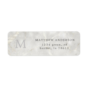 pearl marble masculine return address label