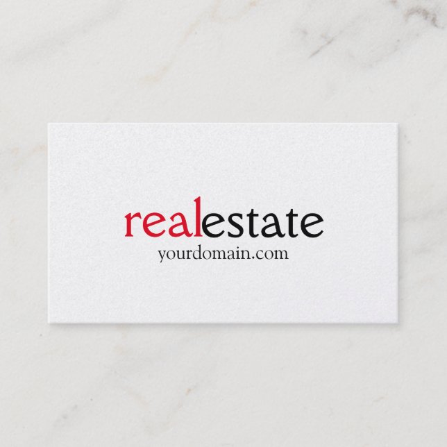 Pearl Modern Real Estate Agent Business Card (Front)